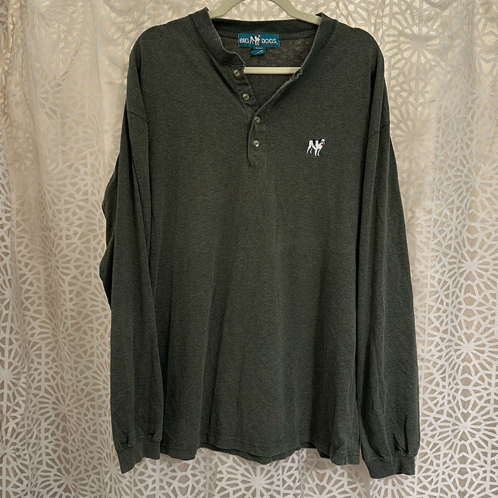 🐾 Vintage Big Dogs Henley Shirt
